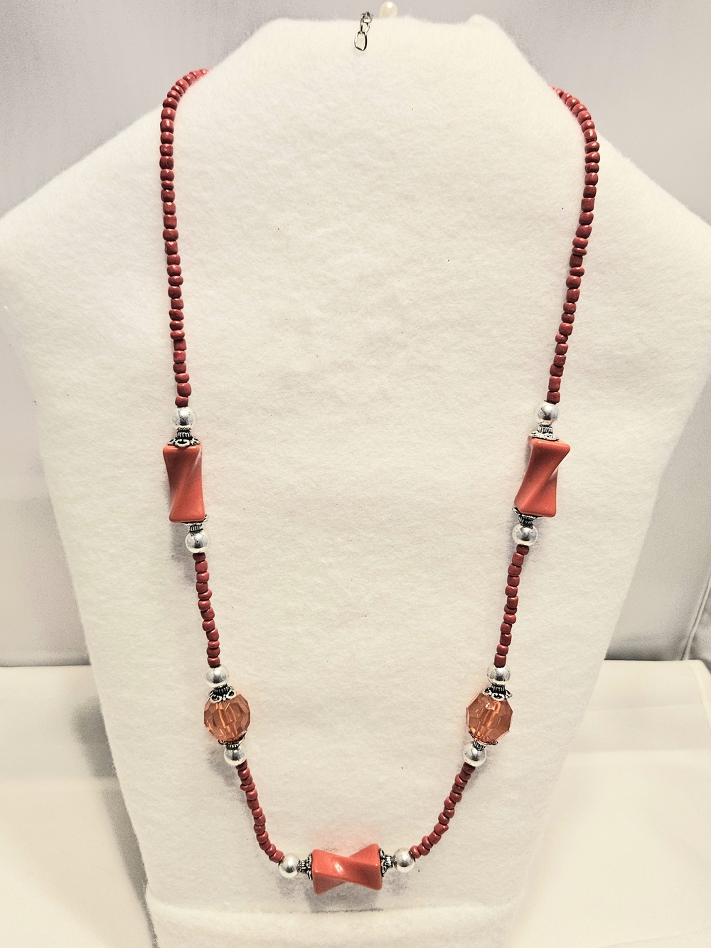 Artisan Red Coral & Mixed Bead Accent Necklace